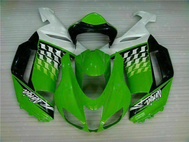 Green White Ninja 2007-2008 Kawasaki ZX6R Motorcycle Fairings Green White Ninja 2007-2008 Kawasaki ZX6R Motorcycle Fairings