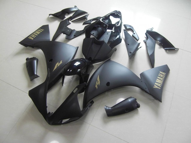 Matte Black Gold Sticker 2012-2014 Yamaha YZF R1 Motorcycle Fairings Matte Black Gold Sticker 2012-2014 Yamaha YZF R1 Motorcycle Fairings