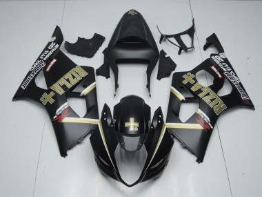 Matte Black Rizla 2003-2004 Suzuki GSXR 1000 Motorcycle Fairings