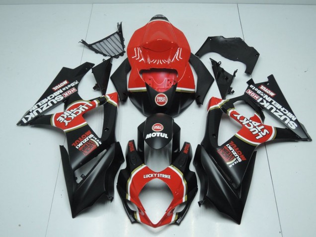 Matte Lucky Strike 2007-2008 Suzuki GSXR 1000 Motorcycle Fairings Matte Lucky Strike 2007-2008 Suzuki GSXR 1000 Motorcycle Fairings