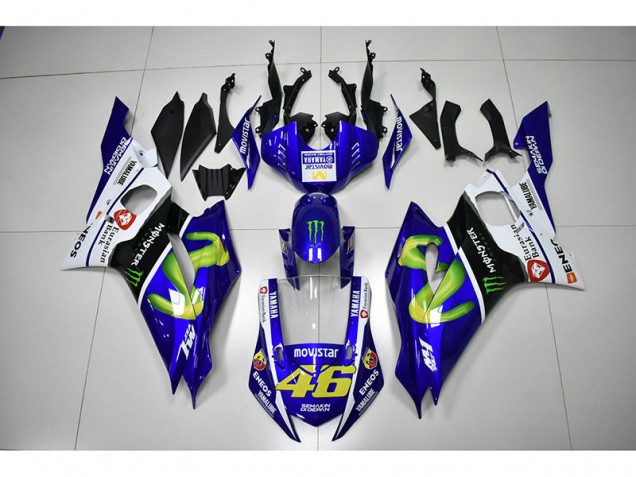 Monster Blue Movistar 46 2017-2021 Yamaha YZF R6 Motorcycle Fairings Monster Blue Movistar 46 2017-2021 Yamaha YZF R6 Motorcycle Fairings