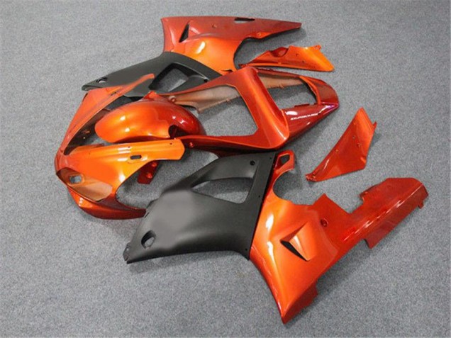 Orange Black 2000-2001 Yamaha YZF R1 Motorcycle Fairings Orange Black 2000-2001 Yamaha YZF R1 Motorcycle Fairings