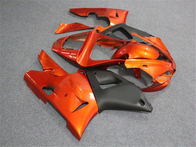 Orange Black 2000-2001 Yamaha YZF R1 Motorcycle Fairings Orange Black 2000-2001 Yamaha YZF R1 Motorcycle Fairings
