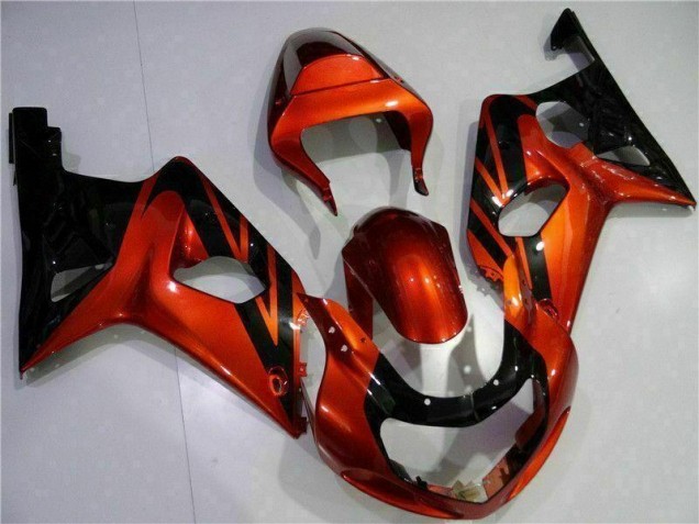 Orange Black 2000-2002 Suzuki GSXR 1000 Motorcycle Fairings Orange Black 2000-2002 Suzuki GSXR 1000 Motorcycle Fairings