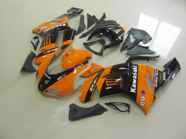 Orange Monster 2007-2008 Kawasaki ZX6R Motorcycle Fairings Orange Monster 2007-2008 Kawasaki ZX6R Motorcycle Fairings