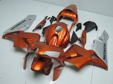 Orange Silver 2003-2004 Honda CBR600RR Motorcycle Fairings