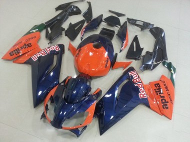 Orange and Dark Blue 2006-2011 Aprilia RS125 Motorcycle Fairings