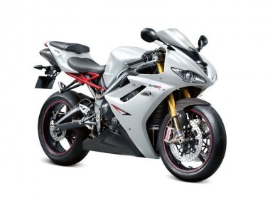 Pearl White Black 2009-2012 Triumph Daytona 675 Triple Motorcycle Fairings