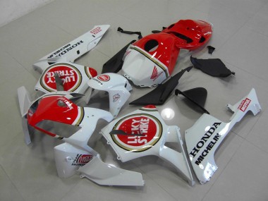 Pearl White Lucky Strike 2005-2006 Honda CBR600RR Motorcycle Fairings