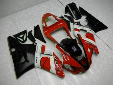 Red Black 2000-2001 Yamaha YZF R1 Motorcycle Fairings