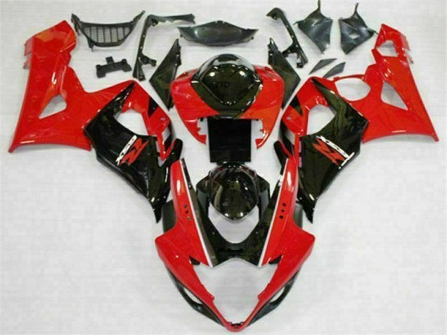 Red Black 2005-2006 Suzuki GSXR 1000 Motorcycle Bodywork Red Black 2005-2006 Suzuki GSXR 1000 Motorcycle Bodywork