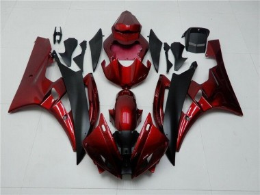 Red Black 2006-2007 Yamaha YZF R6 Motorcycle Fairing
