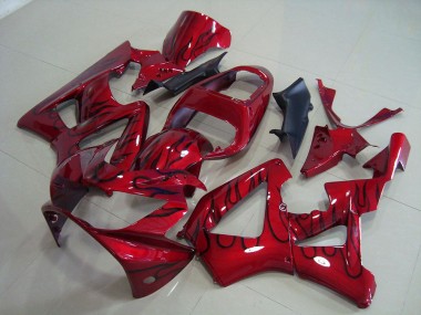 Red Black Flame 2000-2001 Honda CBR900RR 929 Motorcycle Fairings