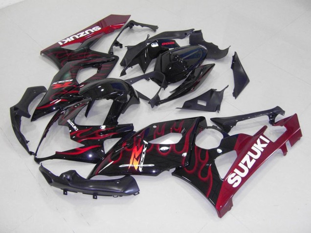 Red Flame 2005-2006 Suzuki GSXR 1000 Motorcycle Fairings Red Flame 2005-2006 Suzuki GSXR 1000 Motorcycle Fairings