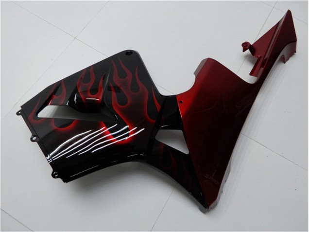 Red Flame Black 2005-2006 Honda CBR600RR Motorcycle Fairings Red Flame Black 2005-2006 Honda CBR600RR Motorcycle Fairings