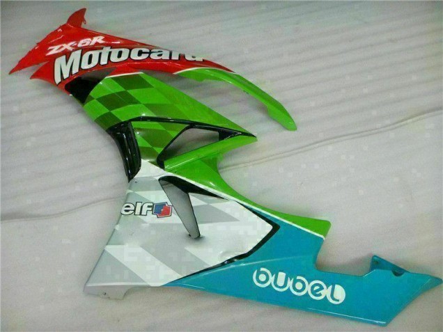 Red Green Motocard 2009-2012 Kawasaki ZX6R Motorcycle Fairings Red Green Motocard 2009-2012 Kawasaki ZX6R Motorcycle Fairings