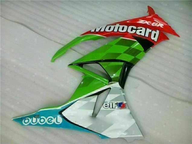 Red Green Motocard 2009-2012 Kawasaki ZX6R Motorcycle Fairings Red Green Motocard 2009-2012 Kawasaki ZX6R Motorcycle Fairings