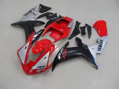 Red Matte Silver 2002-2003 Yamaha YZF R1 Motorcycle Fairings
