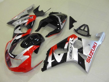 Red Silver 2000-2002 Suzuki GSXR 1000 Motorcycle Fairings