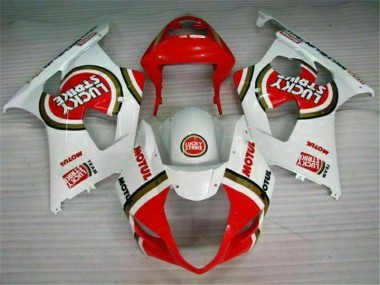 Red White 2003-2004 Suzuki GSXR 1000 Motorcycle Bodywork
