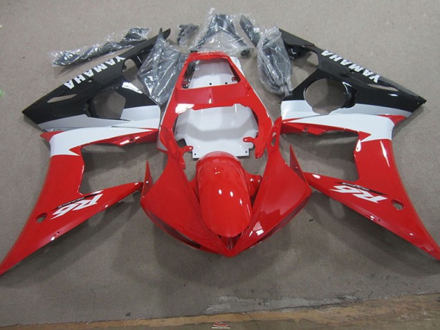 Red White 2003-2005 Yamaha YZF R6 Motorcycle Fairings Red White 2003-2005 Yamaha YZF R6 Motorcycle Fairings