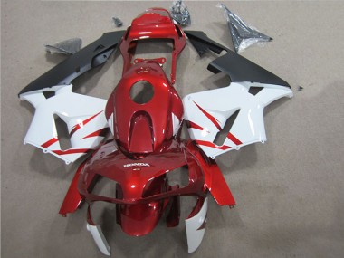 Red White 2005-2006 Honda CBR600RR Motorcycle Bodywork