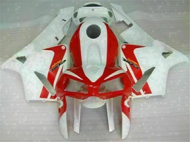 Red White 2005-2006 Honda CBR600RR Motorcycle Fairings