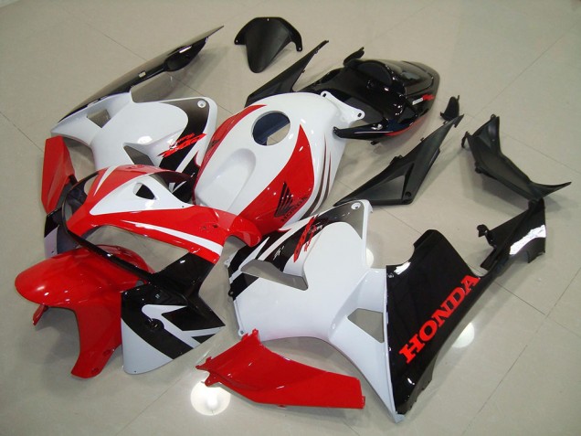 Red White Black 2005-2006 Honda CBR600RR Motorcycle Fairings Red White Black 2005-2006 Honda CBR600RR Motorcycle Fairings