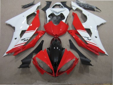 Red White Black 2008-2016 Yamaha YZF R6 Motorcycle Fairing