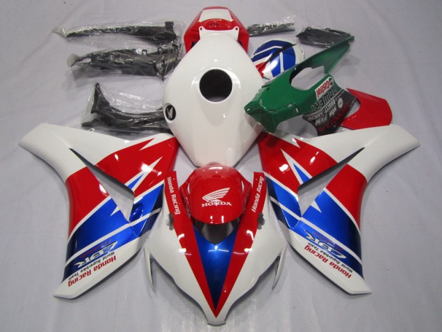 Red White Blue 2008-2011 Honda CBR1000RR Motorcycle Fairing Red White Blue 2008-2011 Honda CBR1000RR Motorcycle Fairing