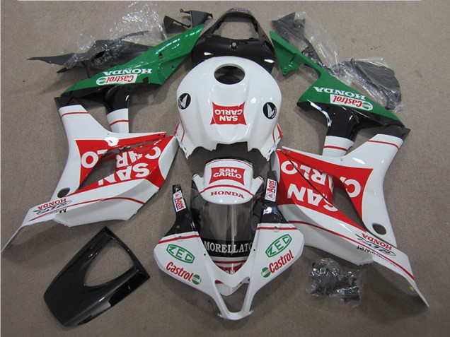 Red White San Carlo 2007-2008 Honda CBR600RR Motorcycle Fairings Red White San Carlo 2007-2008 Honda CBR600RR Motorcycle Fairings