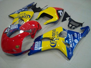 Red Yellow Blue Corona Race 2000-2002 Suzuki GSXR 1000 Motorcycle Fairings