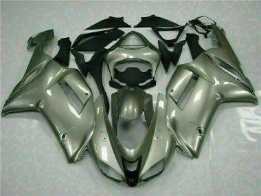 Silver 2007-2008 Kawasaki ZX6R Motorcycle Fairings