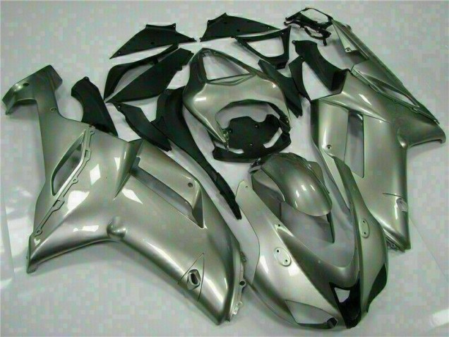 Silver 2007-2008 Kawasaki ZX6R Motorcycle Fairings Silver 2007-2008 Kawasaki ZX6R Motorcycle Fairings
