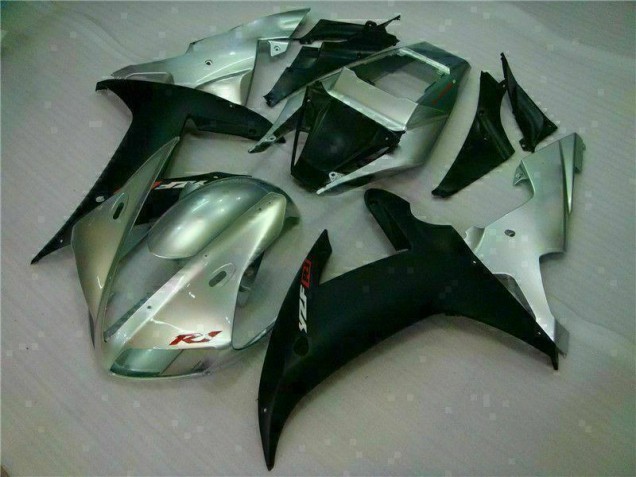 Silver Black 2002-2003 Yamaha YZF R1 Motorcycle Fairing Silver Black 2002-2003 Yamaha YZF R1 Motorcycle Fairing