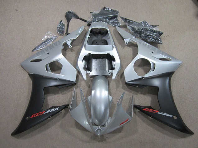 Silver Black 2003-2005 Yamaha YZF R6 Motorcycle Fairing Silver Black 2003-2005 Yamaha YZF R6 Motorcycle Fairing