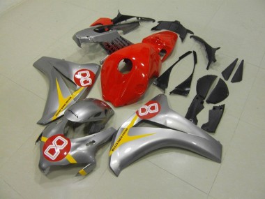 Silver Red 8 2008-2011 Honda CBR1000RR Motorcycle Fairings
