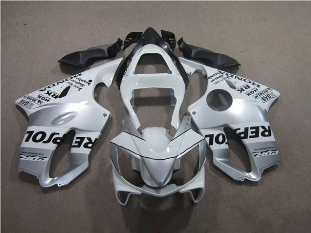 Silver Repsol 2001-2003 Honda CBR600 F4i Motorcycle Fairings Silver Repsol 2001-2003 Honda CBR600 F4i Motorcycle Fairings