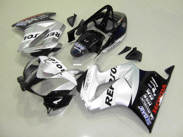 Silver Repsol 2002-2013 Honda VFR800 Motorcycle Fairing Silver Repsol 2002-2013 Honda VFR800 Motorcycle Fairing