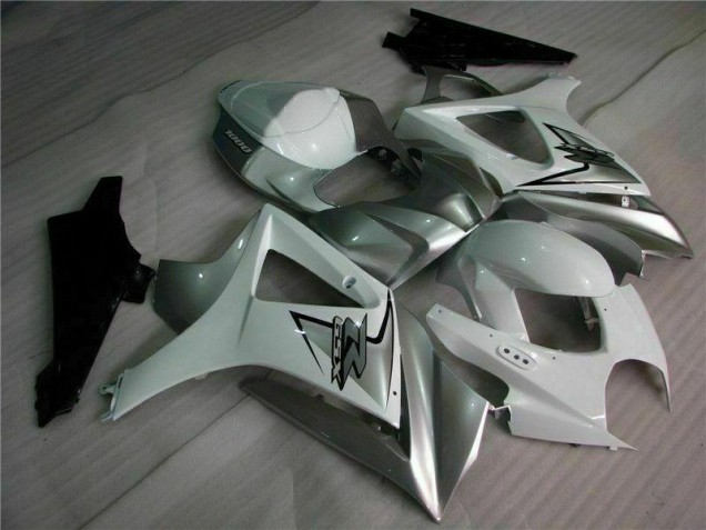 Silver White 2007-2008 Suzuki GSXR 1000 Motorcycle Fairings Silver White 2007-2008 Suzuki GSXR 1000 Motorcycle Fairings