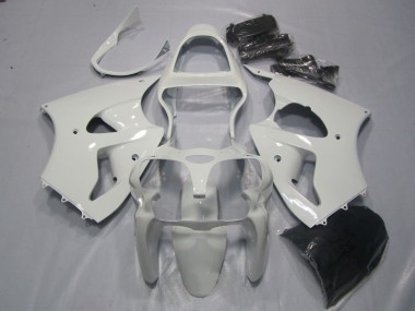 White 2000-2002 Kawasaki ZX6R Motorcycle Fairing