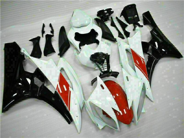 White 2006-2007 Yamaha YZF R6 Motorcycle Fairings White 2006-2007 Yamaha YZF R6 Motorcycle Fairings