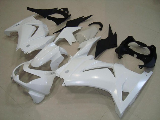 White 2008-2012 Kawasaki ZX250R Motorcycle Fairings White 2008-2012 Kawasaki ZX250R Motorcycle Fairings