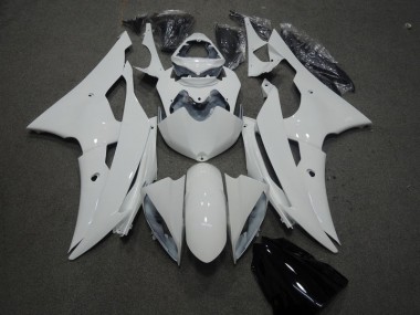 White 2008-2016 Yamaha YZF R6 Motorcycle Fairing Kits & Plastic