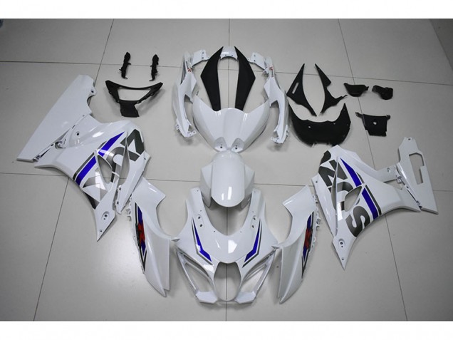 White 2017-2021 Suzuki GSXR 1000 Motorcycle Fairing White 2017-2021 Suzuki GSXR 1000 Motorcycle Fairing