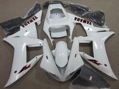 White Black 2002-2003 Yamaha YZF R1 Motorcycle Fairings