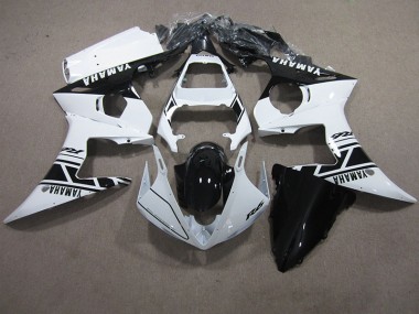 White Black 2003-2005 Yamaha YZF R6 Motorcycle Fairings
