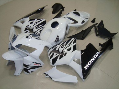 White Black 2005-2006 Honda CBR600RR Motorcycle Fairing