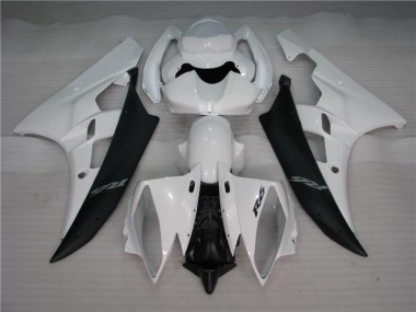 White Black 2006-2007 Yamaha YZF R6 Motorcycle Fairing