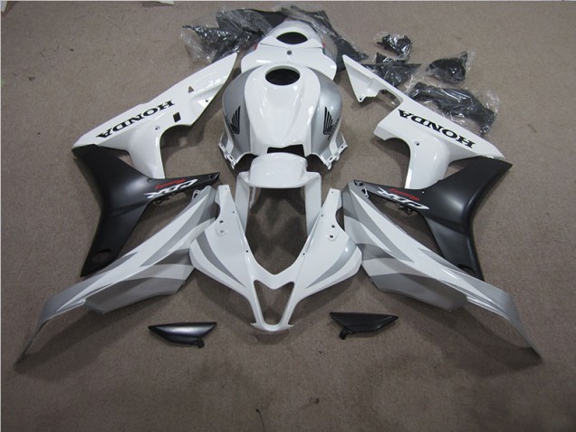 White Black 2007-2008 Honda CBR600RR Motorcycle Bodywork White Black 2007-2008 Honda CBR600RR Motorcycle Bodywork